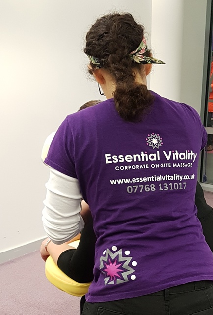 Essential Vitality providing On-Site Massage
